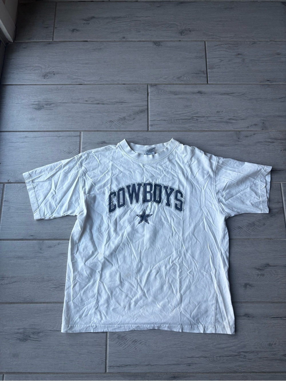 VINTAGE DALLAS COWBOYS GLITTER T SHIRT 100% COTTON